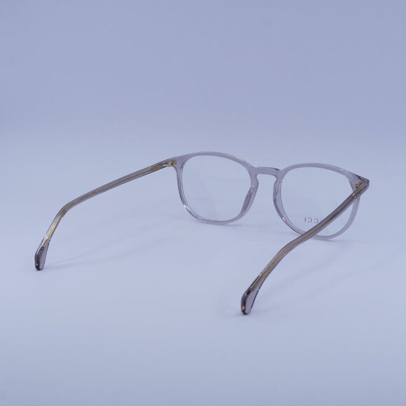Gucci GG0551O 019 Eyeglasses Transparent Grey 55mm Square Frame - Picture 11 of 12